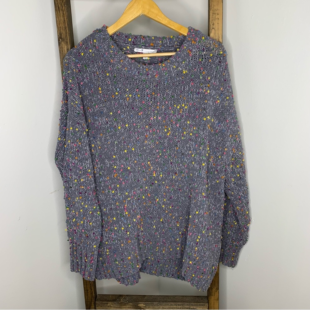 Seven7 Women's Speckled Knit Sweater Size XL